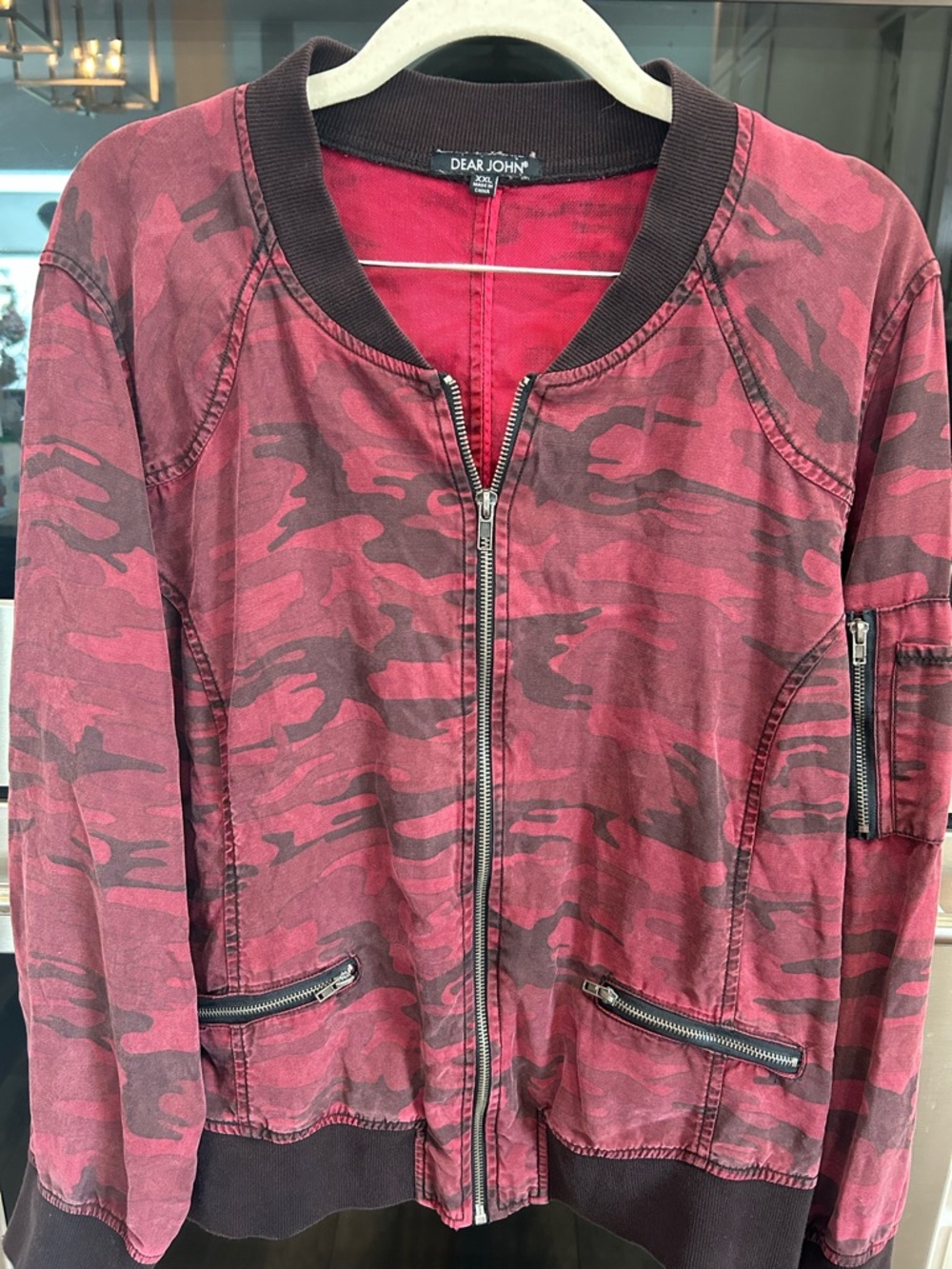 Dear John Camo Bomber Jacket size XXL slight wear GUC baddie goth